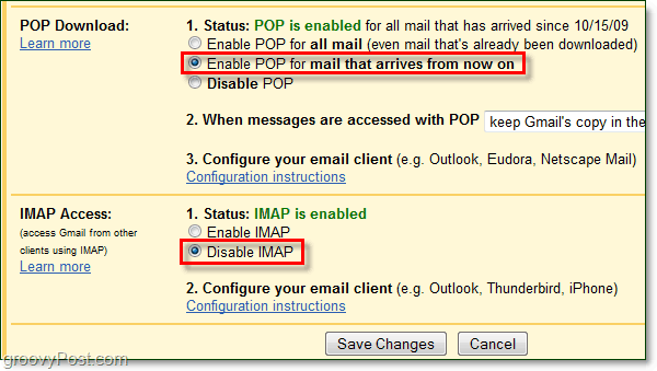 Połącz Gmaila z Outlookiem 2010 za pomocą protokołu POP