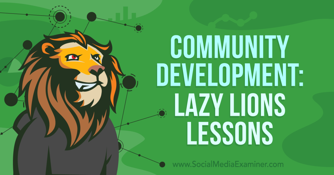 Rozwój społeczności: Leniwe lwy Lekcje: Egzaminator mediów społecznościowych