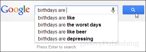 Co Google myśli o urodzinach