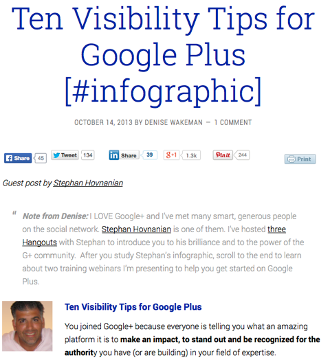 10 wskazówek dotyczących widoczności w Google Plus