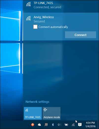 Sieć Windows 10
