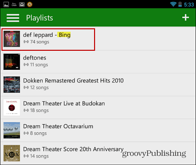 Aplikacja Xbox Music na Androida