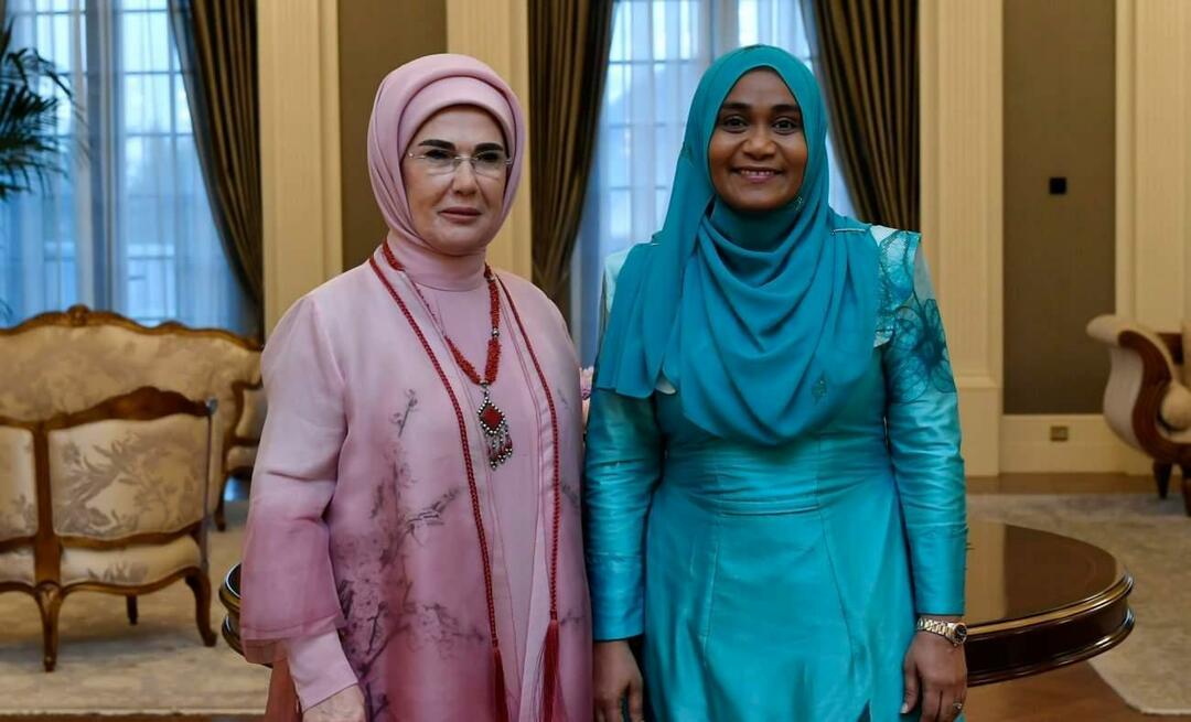 Pierwsza dama Erdoğan spotkała się z Sajidhą Mohamed, żoną prezydenta Malediwów Muizzu