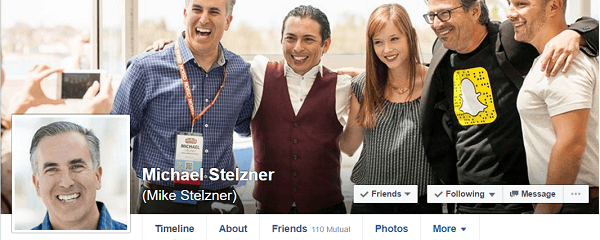 Michael Stelzner dołączył do Facebooka z polecenia Ann Handley z MarketingProf.
