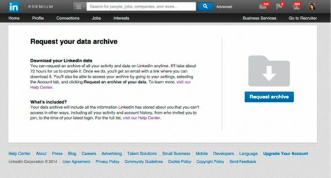 archiwum danych linkedin