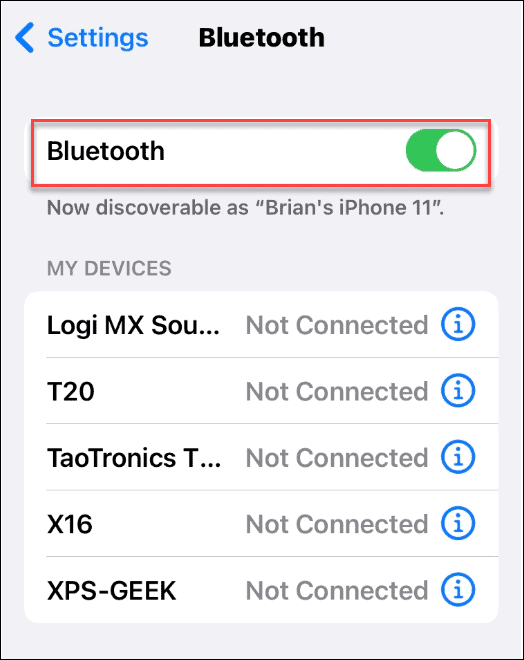 bluetooth udostępnia hasło do Wi-Fi na iPhonie