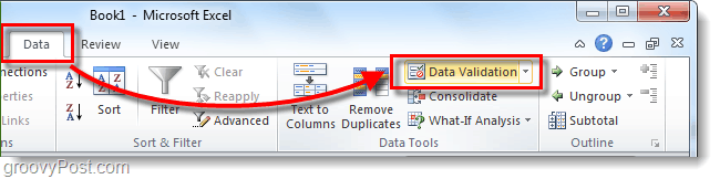Porady dotyczące dodawania list rozwijanych i sprawdzania poprawności danych do arkuszy kalkulacyjnych Excel 2010