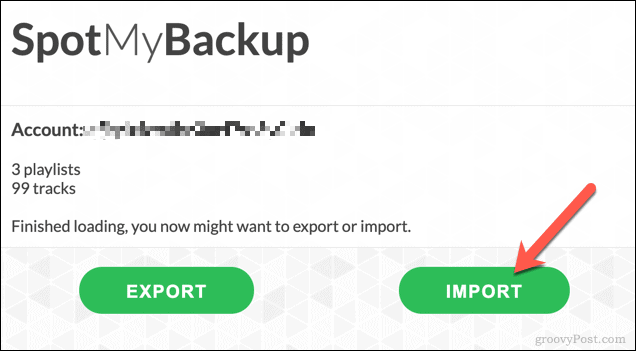 Importowanie list odtwarzania w Spotify za pomocą SpotMyBackup