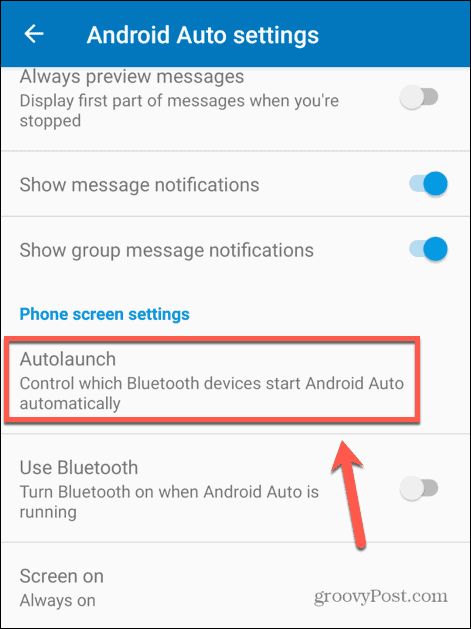 Ustawienia automatycznego uruchamiania Androida