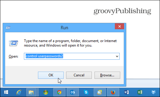 kontroluj hasła użytkownika2 Windows 8.1