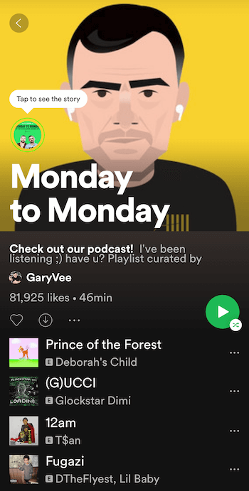 „Od poniedziałku do poniedziałku” playlista Spotify od GaryVee