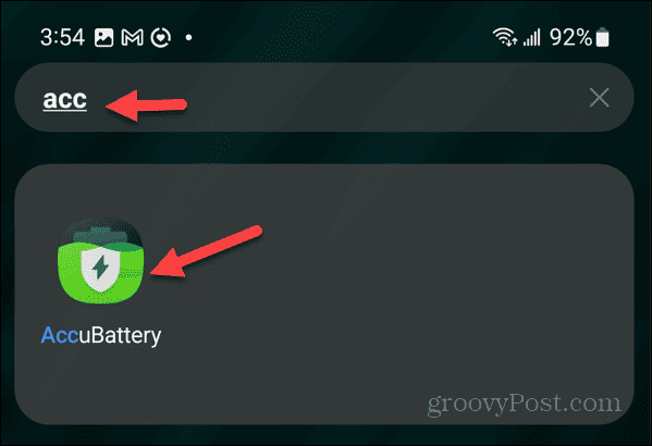 uruchom Accubattery Android