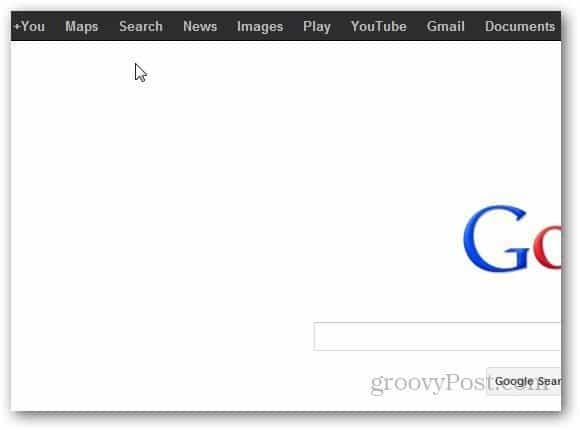 Dostosuj pasek nawigacji Google w Google Chrome [Rozszerzenie]