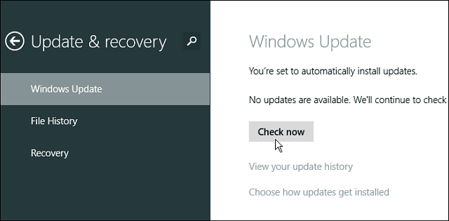 Jak zarządzać aktualizacjami w systemie Windows 8.1