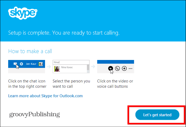 Rozpocznij instalację wtyczki Skype HD Outlook