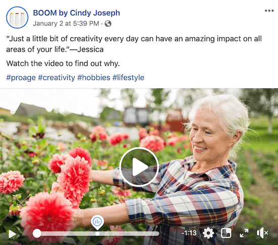 Post wideo na Facebooku dla BOOM! przez Cindy Joseph