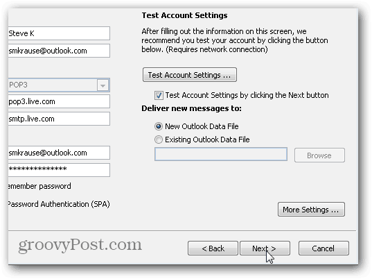 Ustawienia IMAP Outlook 2010 SMTP POP3 IMAP - 08
