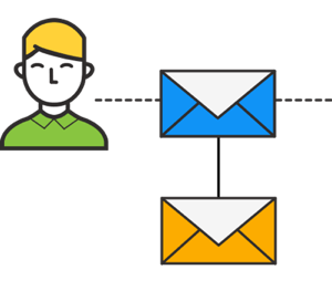 Jeśli uczestnik kliknie pierwszą wiadomość e-mail, ale nie dokona konwersji, wyślij drugą wiadomość e-mail uzupełniającą.