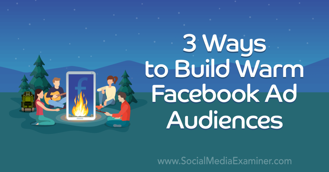 3 sposoby budowania ciepłych odbiorców reklam na Facebooku autorstwa Laury Moore w Social Media Examiner.
