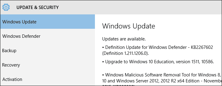 Wymuś aktualizację systemu Windows 10, aby dostarczyła listopadową aktualizację