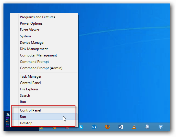 Wyniki menu zasilania systemu Windows 8