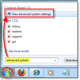 jak wyświetlić zaawansowane opcje wydajności systemu w Windows 7