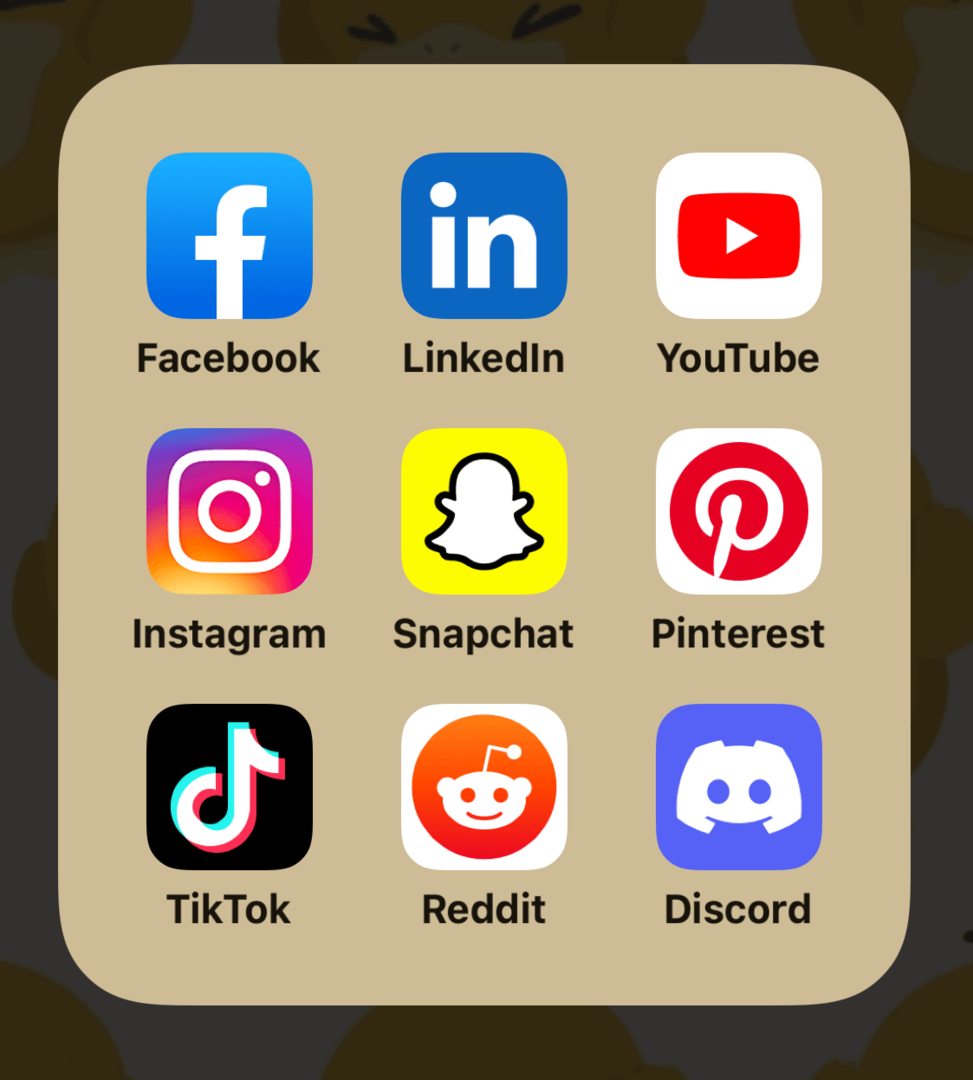 obraz ikon dla głównych platform mediów społecznościowych