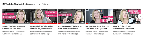 Jak wykorzystać serię filmów, aby rozwinąć swój kanał YouTube, przykład serii 5 filmów na YouTube na jeden temat