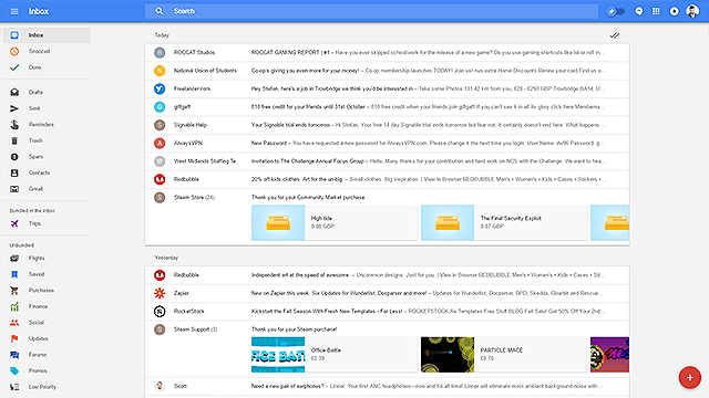 niechlujna skrzynka pocztowa google gmail