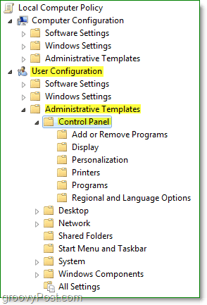 przejdź do lokalnych zasad systemu Windows 7> <noscript> <img style =