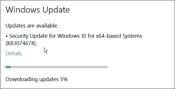 Windows 10 otrzymuje kolejny pakiet poprawek (KB3074674)