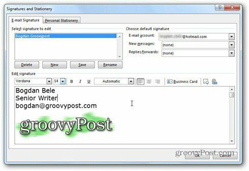 Outlook 2013 używa charakterystycznego logo Groovypost