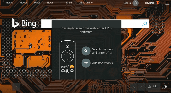 2 Silk Browser Bing Domyślne wyszukiwanie Fire TV