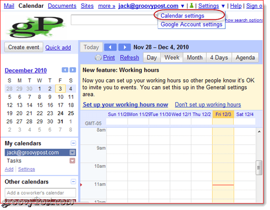 Jak zsynchronizować kalendarz Google lub Kalendarz Google Apps z programem Outlook 2010