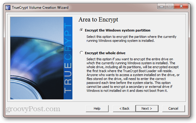 TrueCrypt: szyfruj partycję systemową Windows vs. szyfruj cały dysk