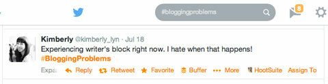 #bloggingproblems tweety