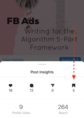 Statystyki postów dla postów biznesowych na Instagramie