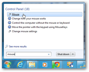 ustawienia myszy systemu Windows 7