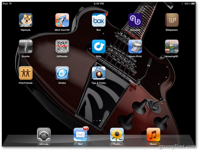 Ekran główny iPada