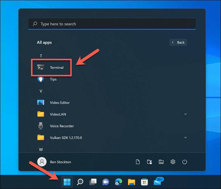 Otwórz terminal w systemie Windows 11