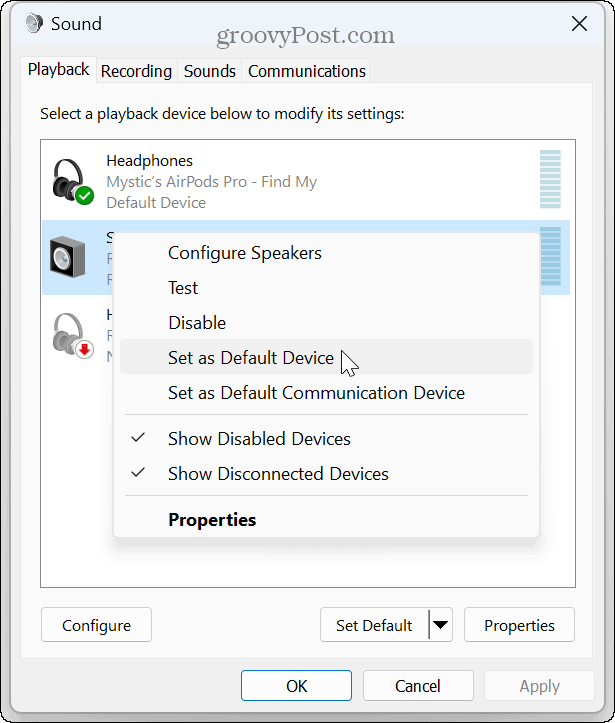 Windows 11 nie wykrywa słuchawek