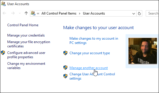 2 Zarządzaj innym kontem Windows 10