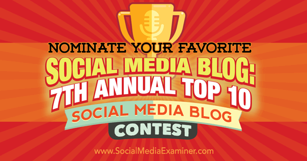 konkurs na najlepszy blog w mediach społecznościowych