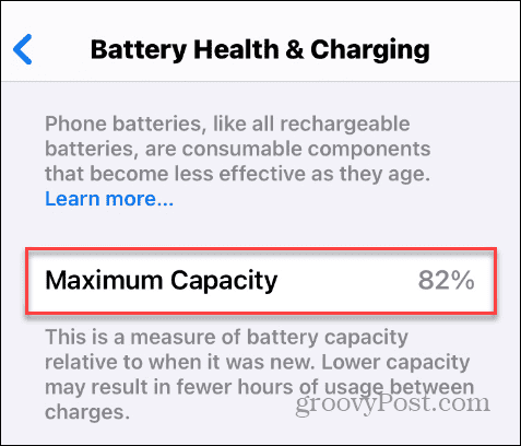 Maksymalna pojemność baterii