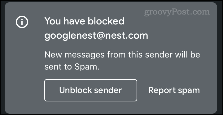 Zablokowane powiadomienie e-mail w Gmailu