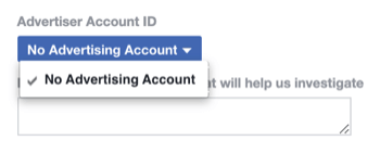 krok 2, jak wypełnić formularz konta reklamowego dla wyłączonych reklam na Facebooku