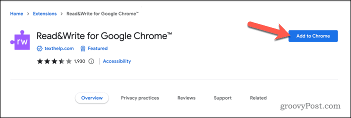 Dodanie rozszerzenia Odczyt i zapis do przeglądarki Google Chrome