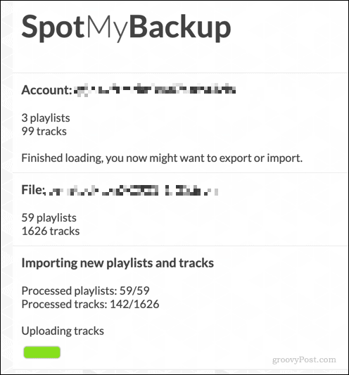 Przesyłanie list odtwarzania do Spotify za pomocą SpotMyBackup