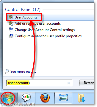 dostęp do kont użytkowników w Windows 7