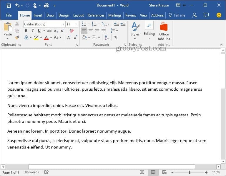 Jak wstawić tekst Lorem Ipsum do Microsoft Word 2010 i 2007